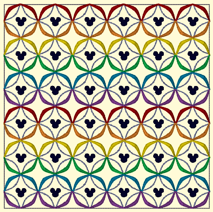 Retro Rainbow Quilt Design