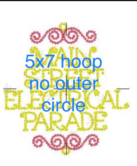 Main Street Electrical Parade Round/Saying