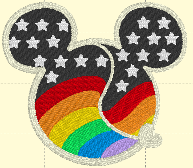 Flag Mouse Head Fill Design